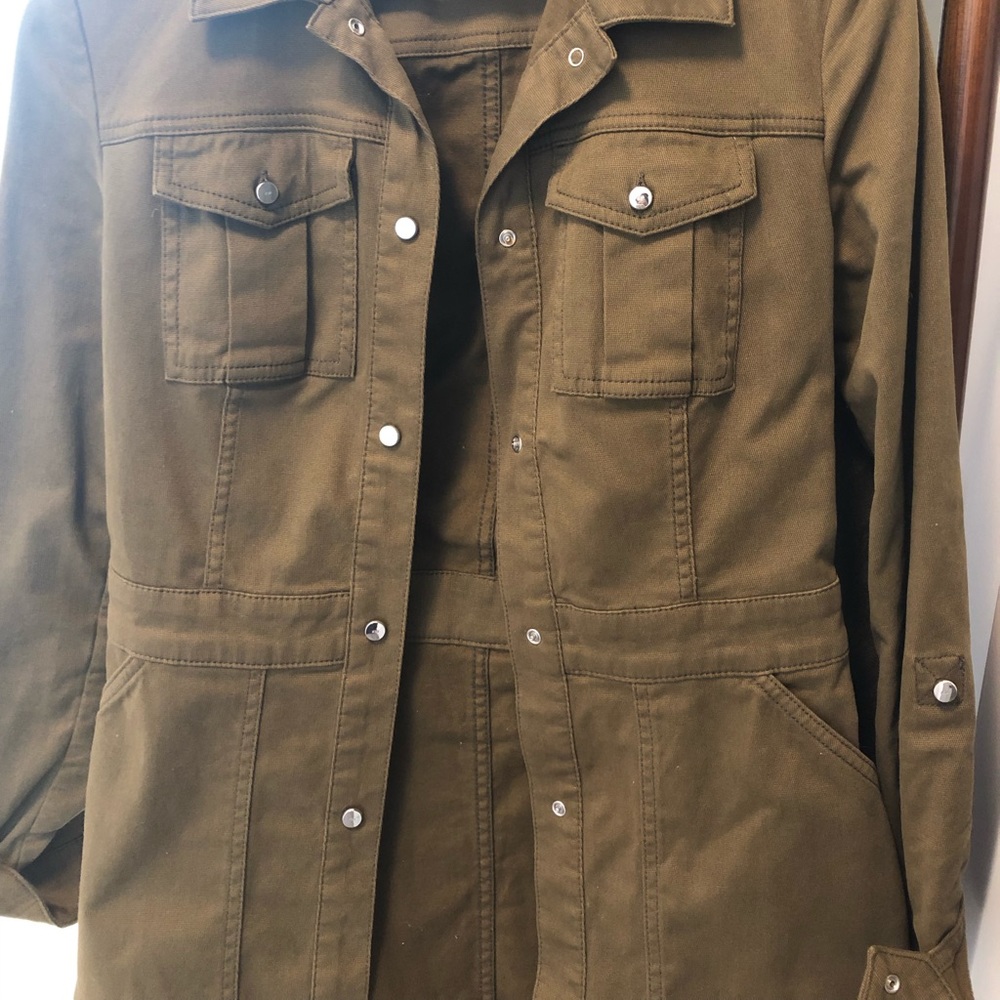 Karen millen khaki shirt in xs - Picture 4 of 4
